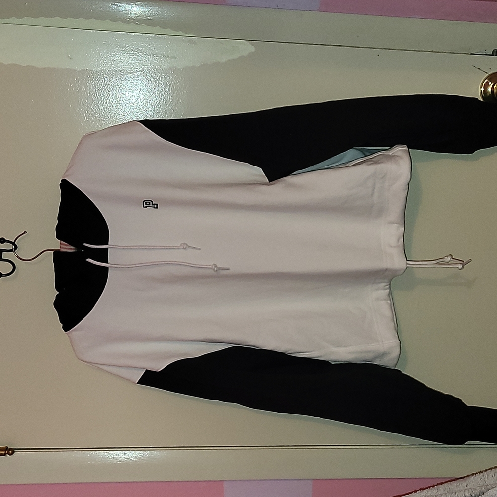 victorias secret pink campus crop hoodie size large